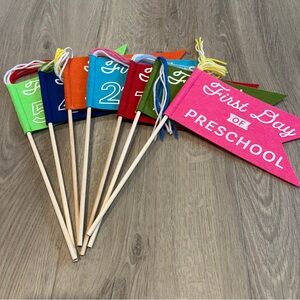 Reversible “First Day of School” Flags